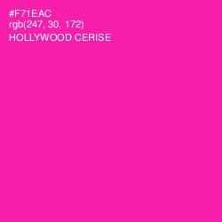 #F71EAC - Hollywood Cerise Color Image