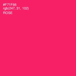 #F71F66 - Rose Color Image