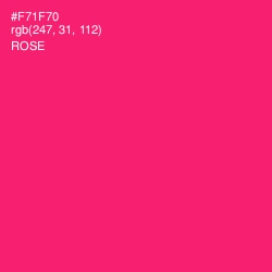 #F71F70 - Rose Color Image