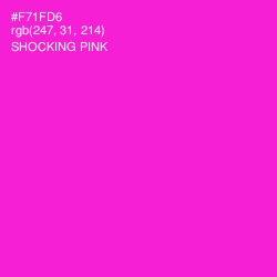 #F71FD6 - Shocking Pink Color Image