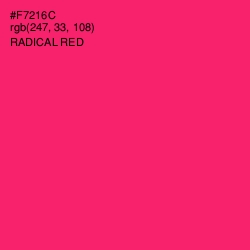 #F7216C - Radical Red Color Image