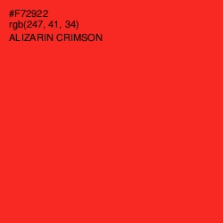 #F72922 - Alizarin Crimson Color Image