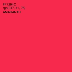 #F7294C - Amaranth Color Image