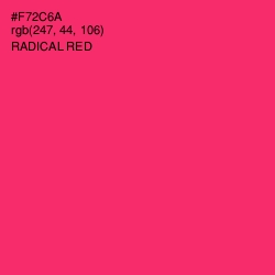 #F72C6A - Radical Red Color Image