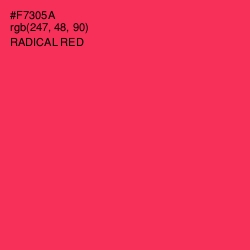 #F7305A - Radical Red Color Image