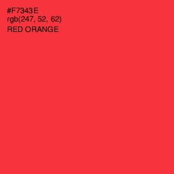 #F7343E - Red Orange Color Image
