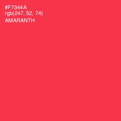 #F7344A - Amaranth Color Image