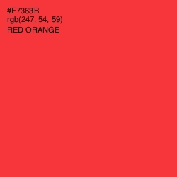 #F7363B - Red Orange Color Image