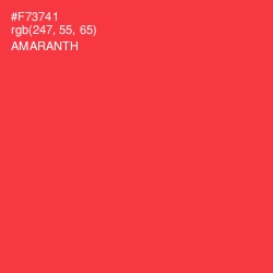 #F73741 - Amaranth Color Image