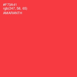#F73A41 - Amaranth Color Image