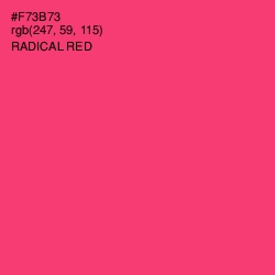 #F73B73 - Radical Red Color Image