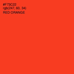 #F73C22 - Red Orange Color Image