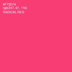 #F73D74 - Radical Red Color Image