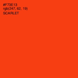 #F73E13 - Scarlet Color Image