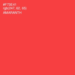 #F73E41 - Amaranth Color Image