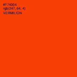 #F74004 - Vermilion Color Image