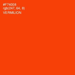 #F74008 - Vermilion Color Image