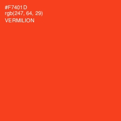 #F7401D - Vermilion Color Image