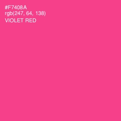 #F7408A - Violet Red Color Image