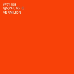 #F74108 - Vermilion Color Image