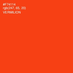 #F74114 - Vermilion Color Image