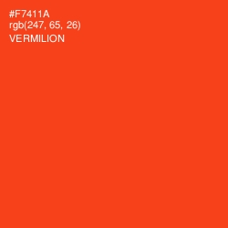 #F7411A - Vermilion Color Image