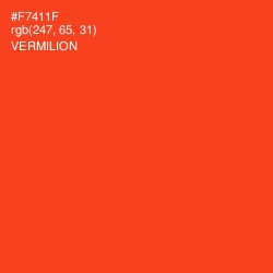 #F7411F - Vermilion Color Image