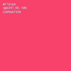#F7416A - Carnation Color Image
