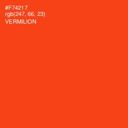 #F74217 - Vermilion Color Image