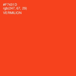 #F7431D - Vermilion Color Image