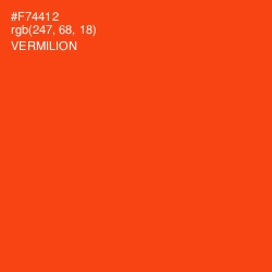 #F74412 - Vermilion Color Image