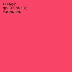 #F74467 - Carnation Color Image