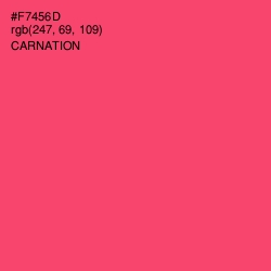 #F7456D - Carnation Color Image