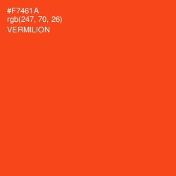 #F7461A - Vermilion Color Image