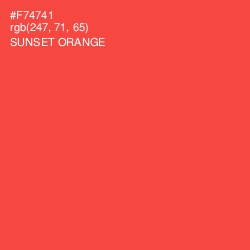 #F74741 - Sunset Orange Color Image