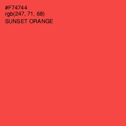 #F74744 - Sunset Orange Color Image
