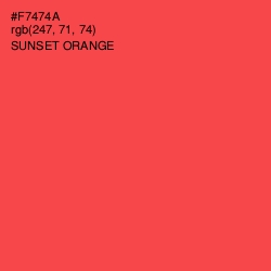 #F7474A - Sunset Orange Color Image