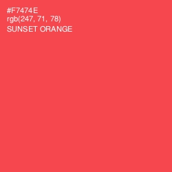 #F7474E - Sunset Orange Color Image