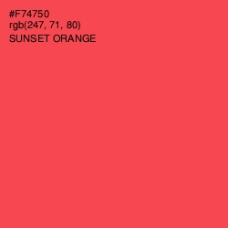 #F74750 - Sunset Orange Color Image