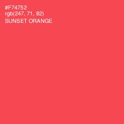 #F74752 - Sunset Orange Color Image