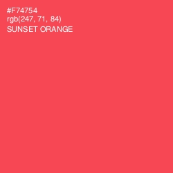 #F74754 - Sunset Orange Color Image