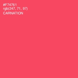 #F74761 - Carnation Color Image