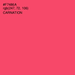 #F7486A - Carnation Color Image