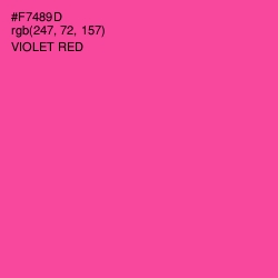 #F7489D - Violet Red Color Image