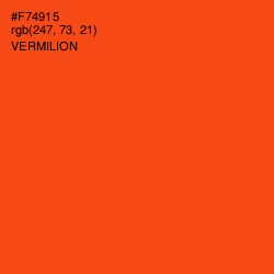 #F74915 - Vermilion Color Image