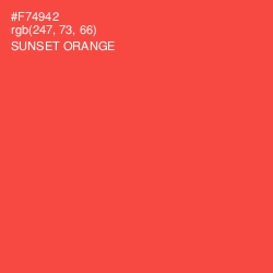 #F74942 - Sunset Orange Color Image