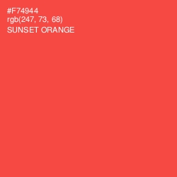 #F74944 - Sunset Orange Color Image