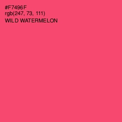 #F7496F - Wild Watermelon Color Image