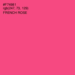 #F74981 - French Rose Color Image