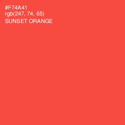 #F74A41 - Sunset Orange Color Image